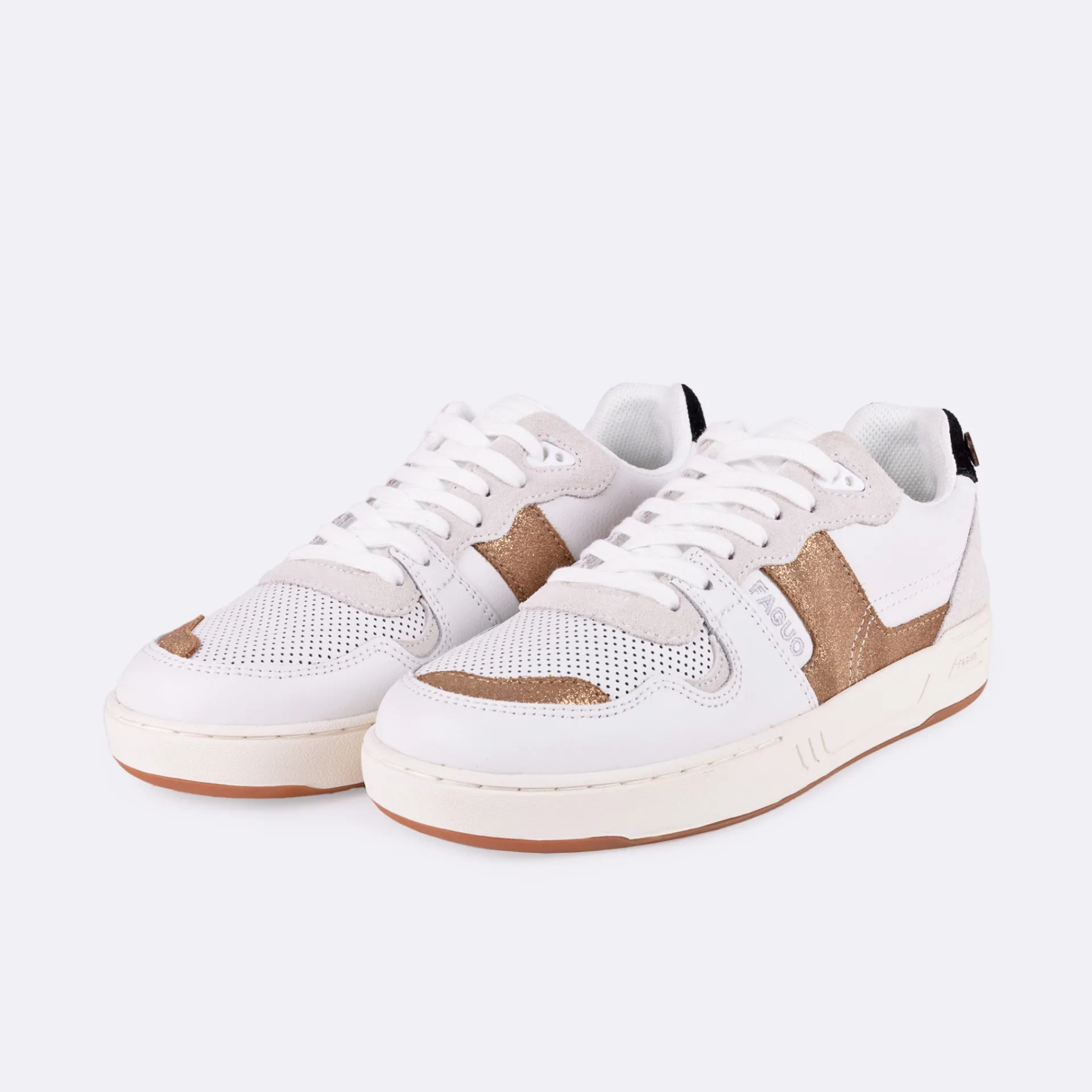 Baskets - Femme*FAGUO Baskets Blanc & Cuivre