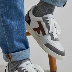 Les Hazel*FAGUO Baskets Blanche & Gris