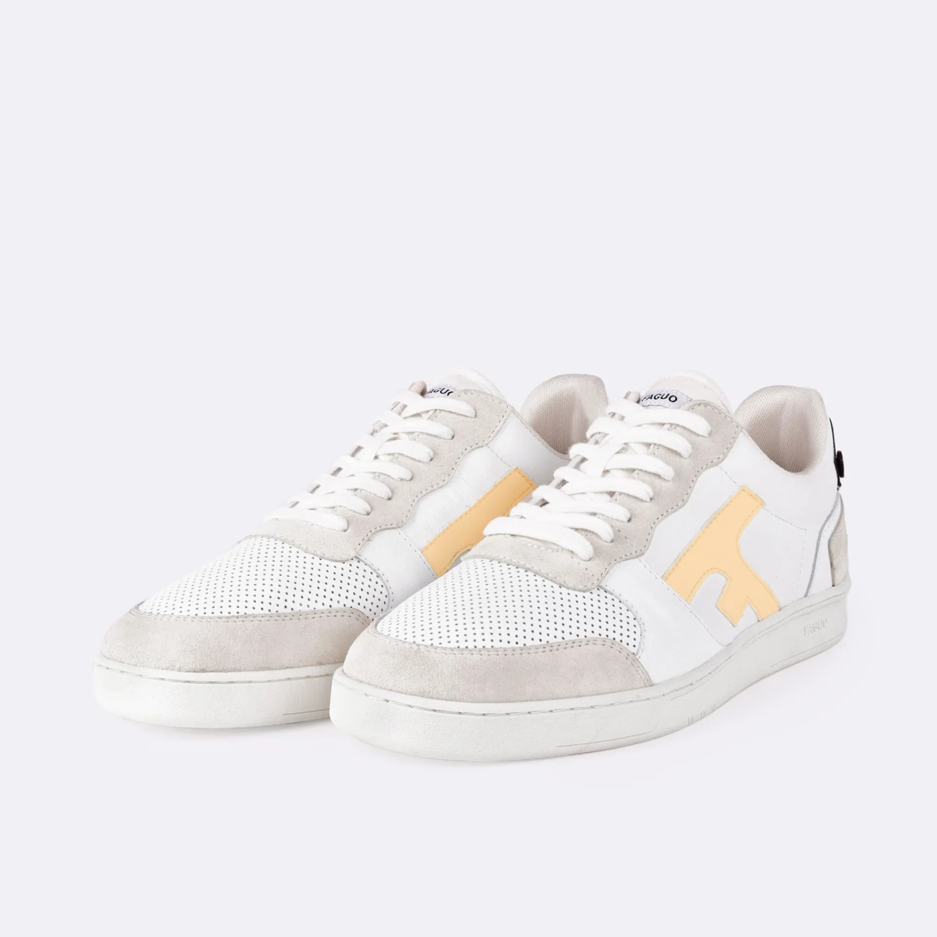 Les Hazel*FAGUO Baskets Blanche & Jaune
