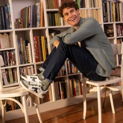 Les Hazel*FAGUO Baskets Blanche & Kaki