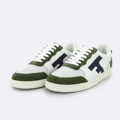 Les Hazel*FAGUO Baskets Blanche & Kaki
