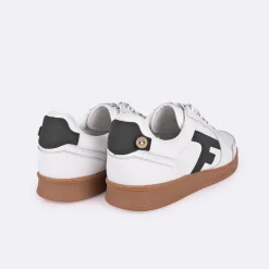 Les Hazel*FAGUO Baskets Blanche & Vert Fonce