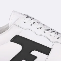 Les Hazel*FAGUO Baskets Blanche & Vert Fonce