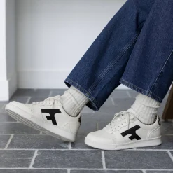 Baskets - Femme*FAGUO Baskets Ecru & Leopard