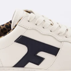 Baskets - Femme*FAGUO Baskets Ecru & Leopard