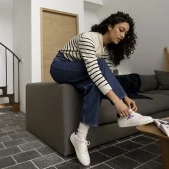 Les Alder*FAGUO Baskets Ecru & Violet