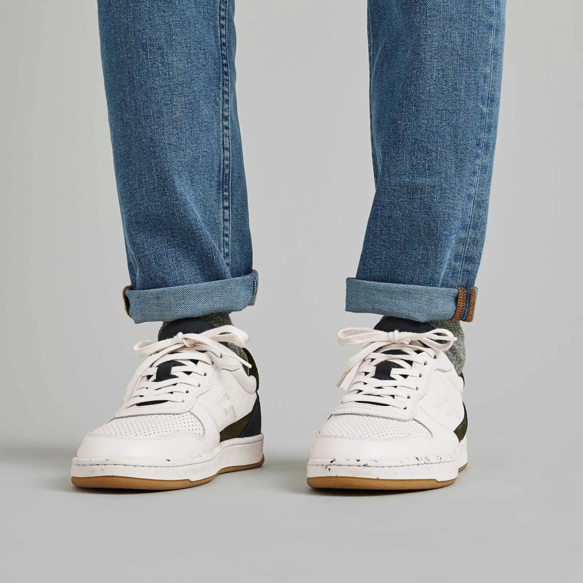 Les Alder*FAGUO Baskets Ecrue & Kaki