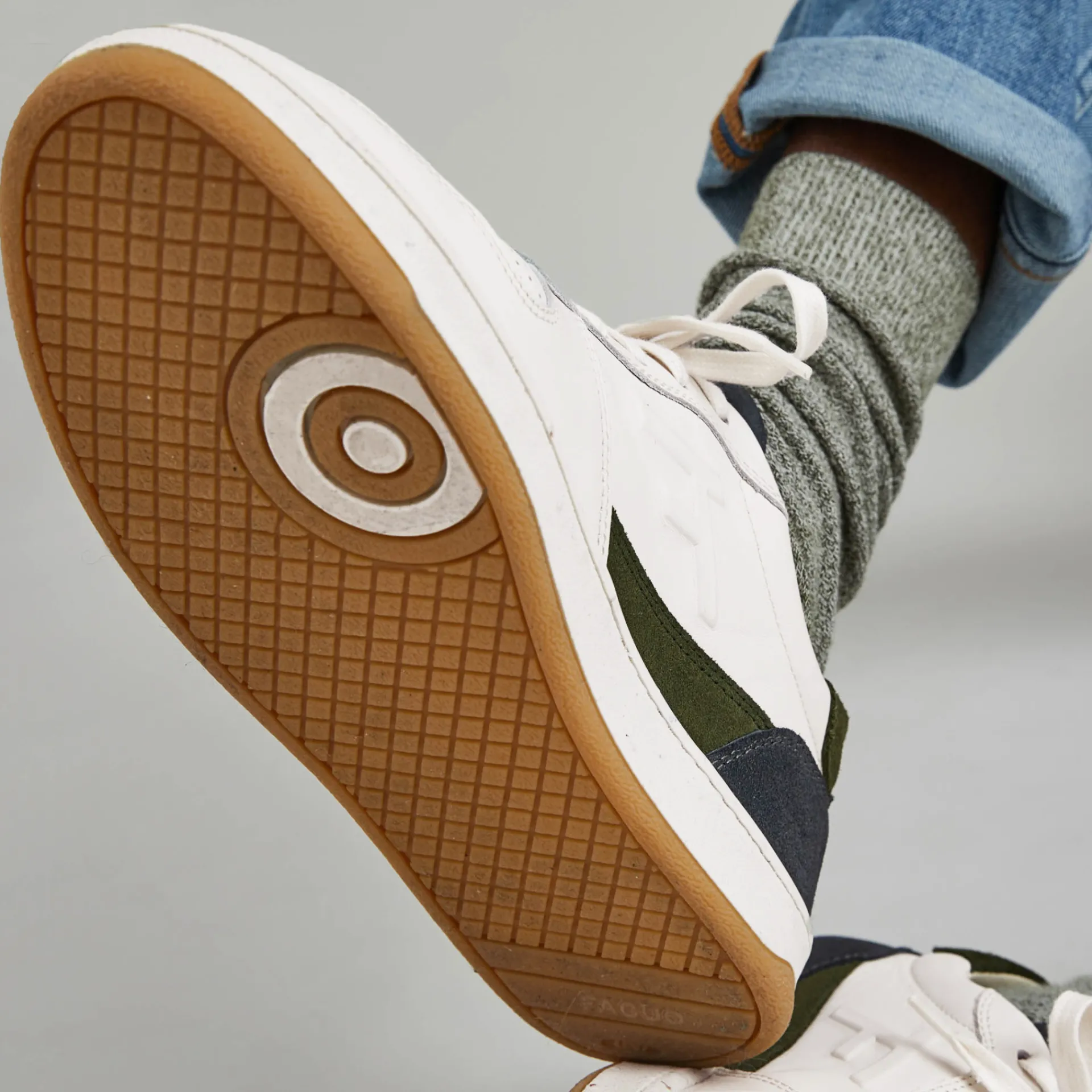 Les Alder*FAGUO Baskets Ecrue & Kaki