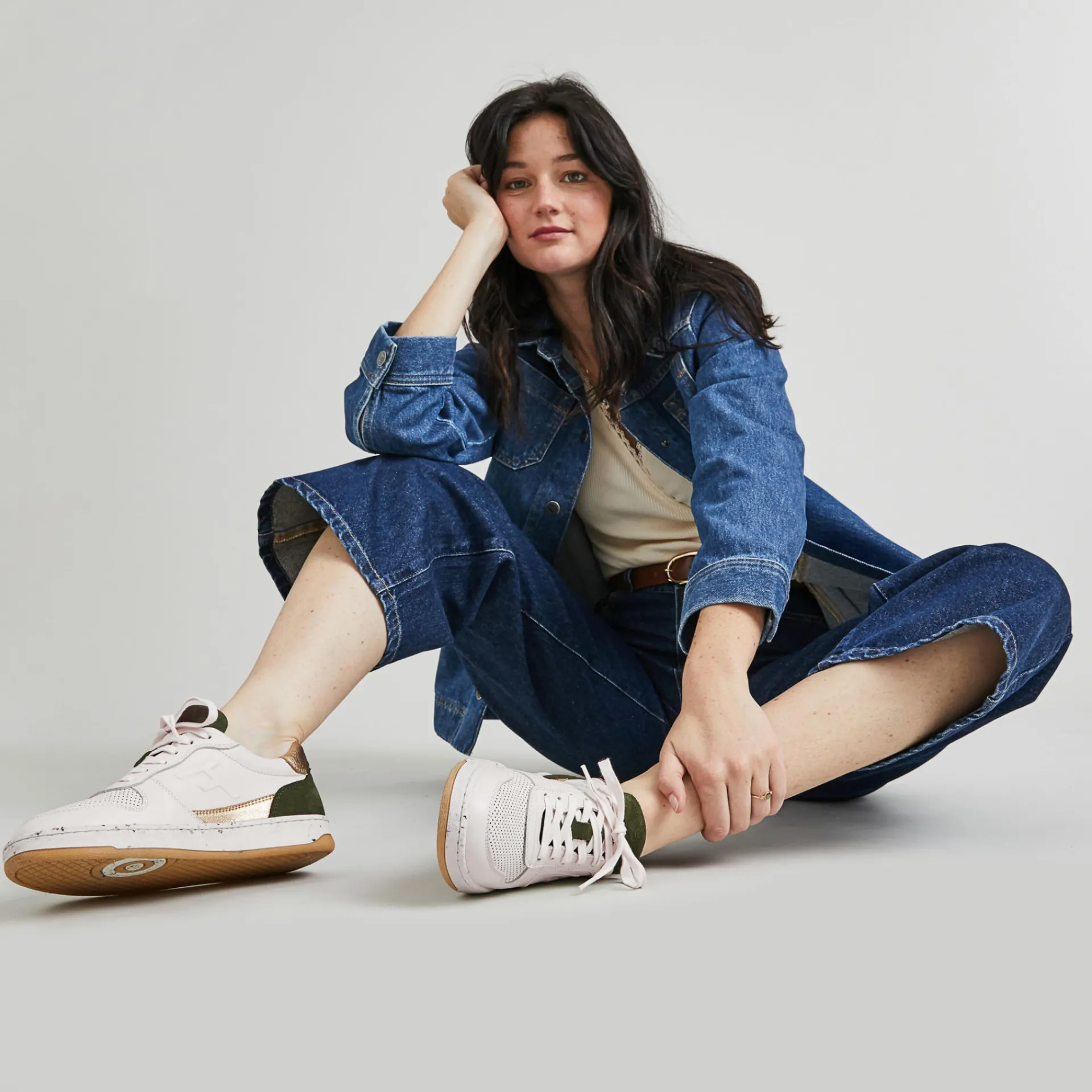 Les Alder*FAGUO Baskets Ecrue & Verte