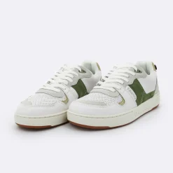 Baskets - Homme*FAGUO Baskets Kaki & Doree En Cuir - Modele Hazel