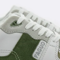 Baskets - Homme*FAGUO Baskets Kaki & Doree En Cuir - Modele Hazel