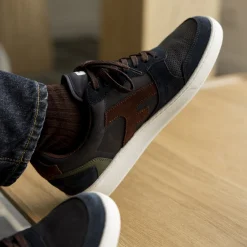 Grandes Pointures*FAGUO Baskets Marine & Marron