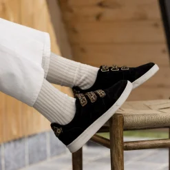 Baskets - Femme*FAGUO Baskets Noir & Leopard