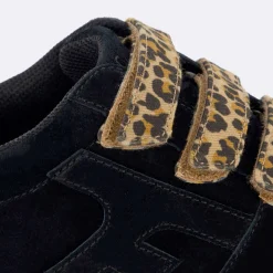 Baskets - Femme*FAGUO Baskets Noir & Leopard