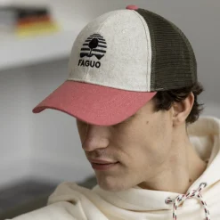 Casquettes & Bonnets*FAGUO Casquette Rose & Vert Fonce