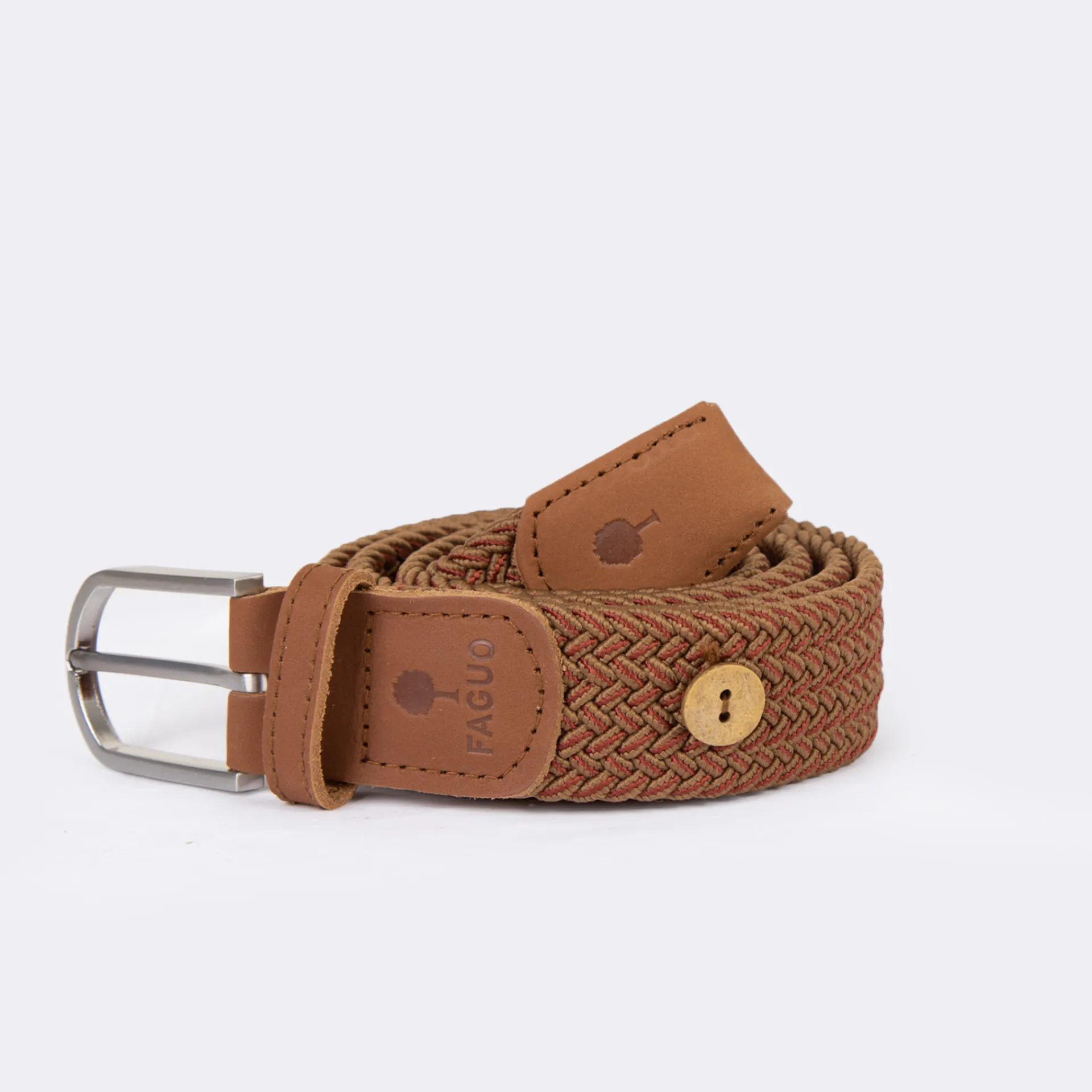 Ceintures*FAGUO Ceinture Camel & Rouge