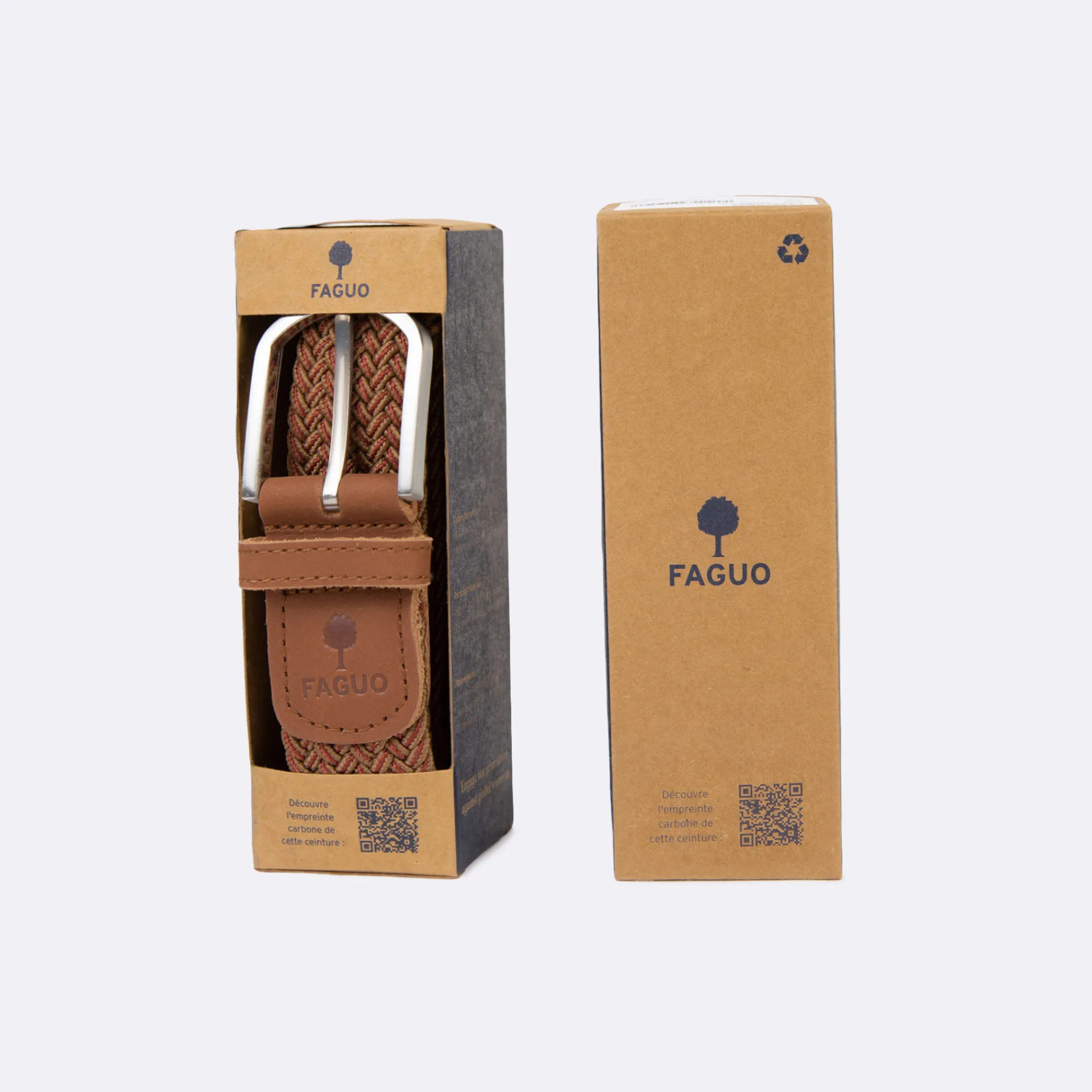 Ceintures*FAGUO Ceinture Camel & Rouge