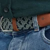 Ceintures*FAGUO Ceinture En Polyester Recycle Et Elasthanne Vert & Bleu - Modele Belt