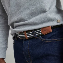 Ceintures*FAGUO Ceinture En Polyester Recycle Et Elasthanne Bleu & Vert - Modele Belt