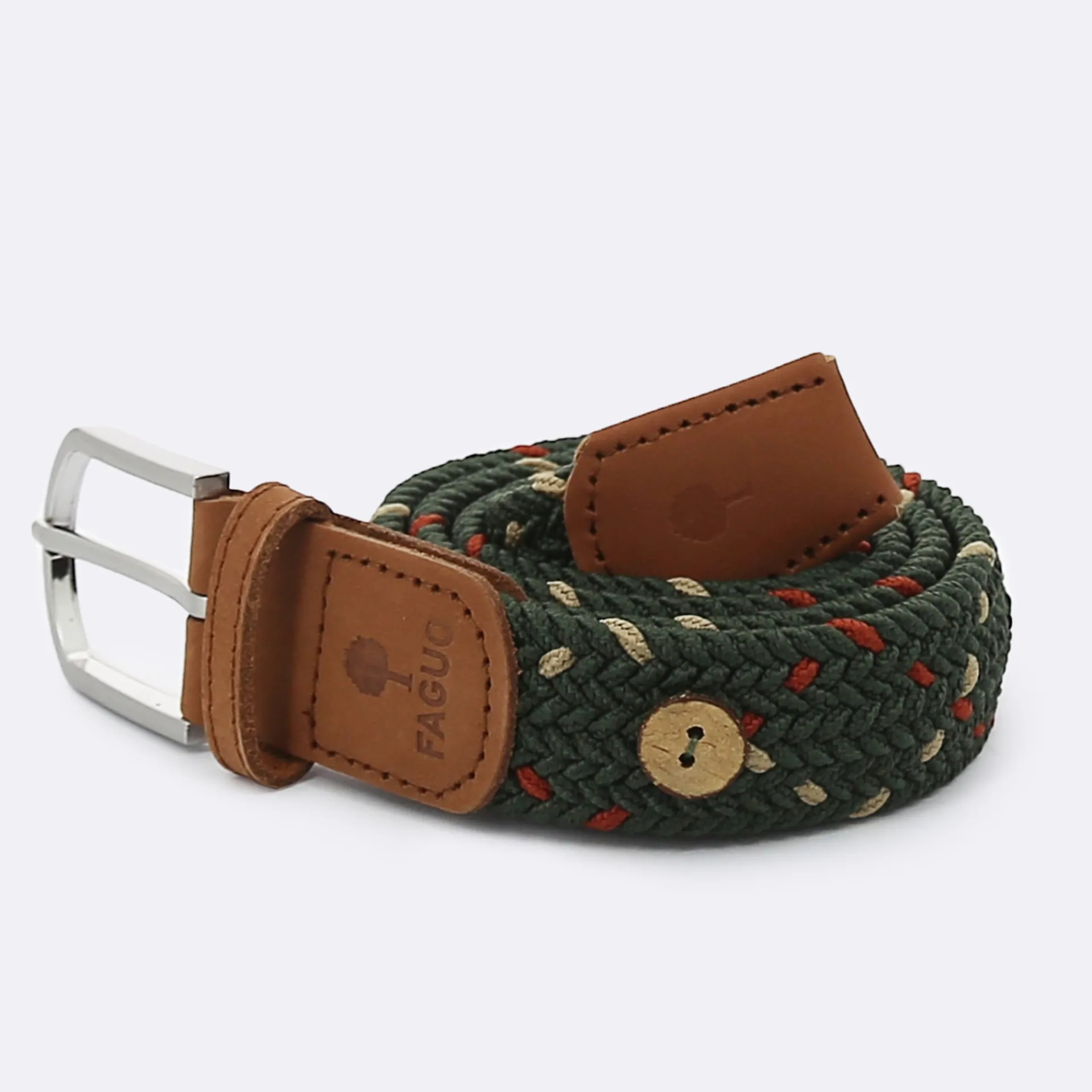 Ceintures*FAGUO Ceinture En Polyester Recycle Kaki Belt