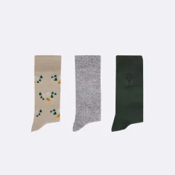 Chaussettes*FAGUO Chaussettes Beige & Bleu Marine