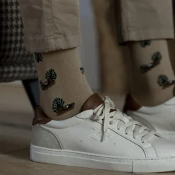 Chaussettes*FAGUO Chaussettes Beige & Vert Fonce