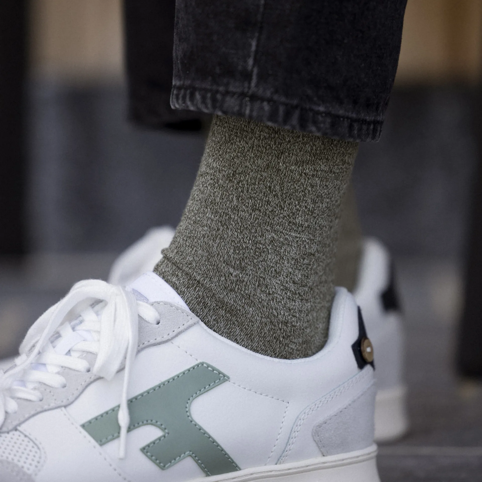 Chaussettes*FAGUO Chaussettes Beige & Vert Fonce