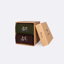 Chaussettes*FAGUO Chaussettes Bordeaux & Vert Fonce