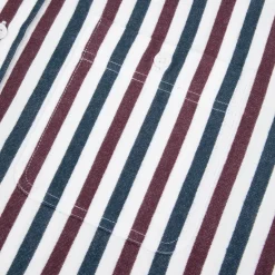 Chemises*FAGUO Chemise A Rayures Blanches, Bleues & Bordeaux