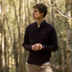 Chemises*FAGUO Chemise Classique Bordeaux Fonce