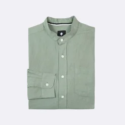 Chemises*FAGUO Chemise Col Mao Vert Clair