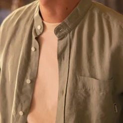 Chemises*FAGUO Chemise Col Mao Vert Clair