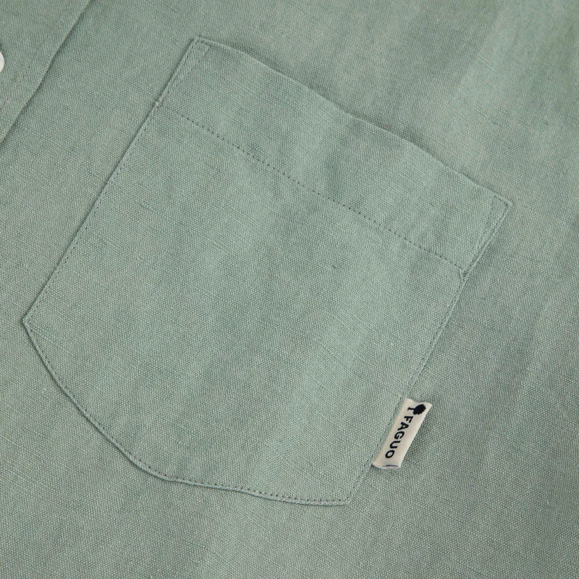 Chemises*FAGUO Chemise Col Mao Vert Clair