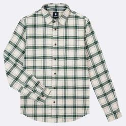 Chemises*FAGUO Chemise Ecru A Carreaux Verts