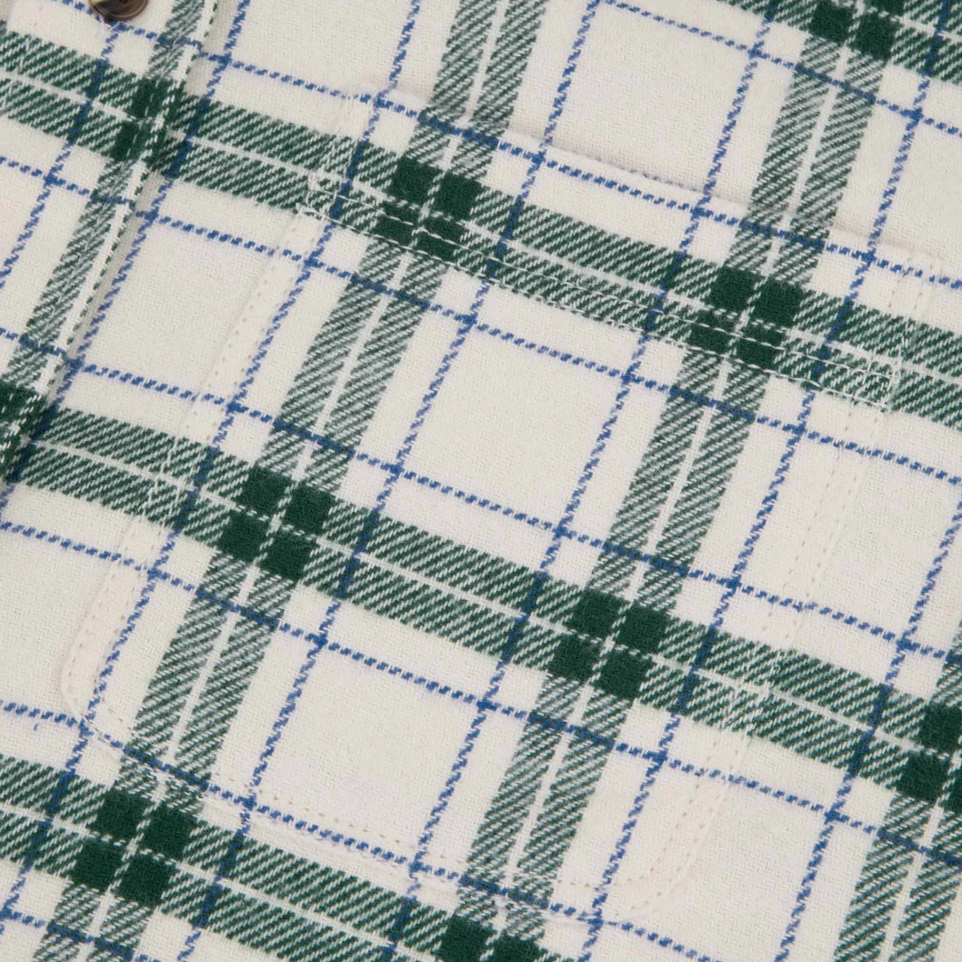 Chemises*FAGUO Chemise Ecru A Carreaux Verts