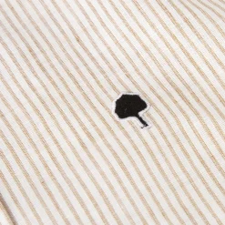 Chemises*FAGUO Chemise Manche Longue Beige Raye Camel