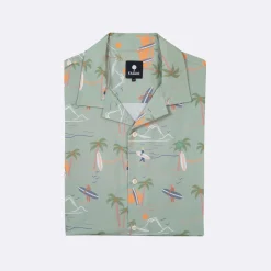 Chemises*FAGUO Chemise Manches Courtes Vert Clair