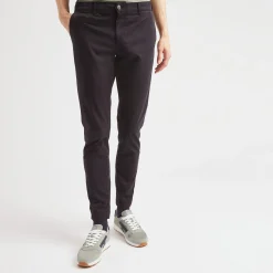 Vêtements*FAGUO Chino Bleu Fonce Coupe Ajustee