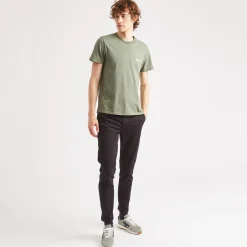 Vêtements*FAGUO Chino Bleu Fonce Coupe Ajustee