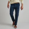 Pantalons & Chinos*FAGUO Chino Bleu Marine Coupe Ajustee
