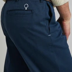 Pantalons & Chinos*FAGUO Chino Bleu Marine Coupe Ajustee