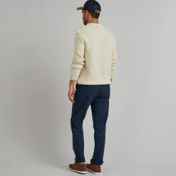 Pantalons & Chinos*FAGUO Chino Bleu Marine Coupe Ajustee