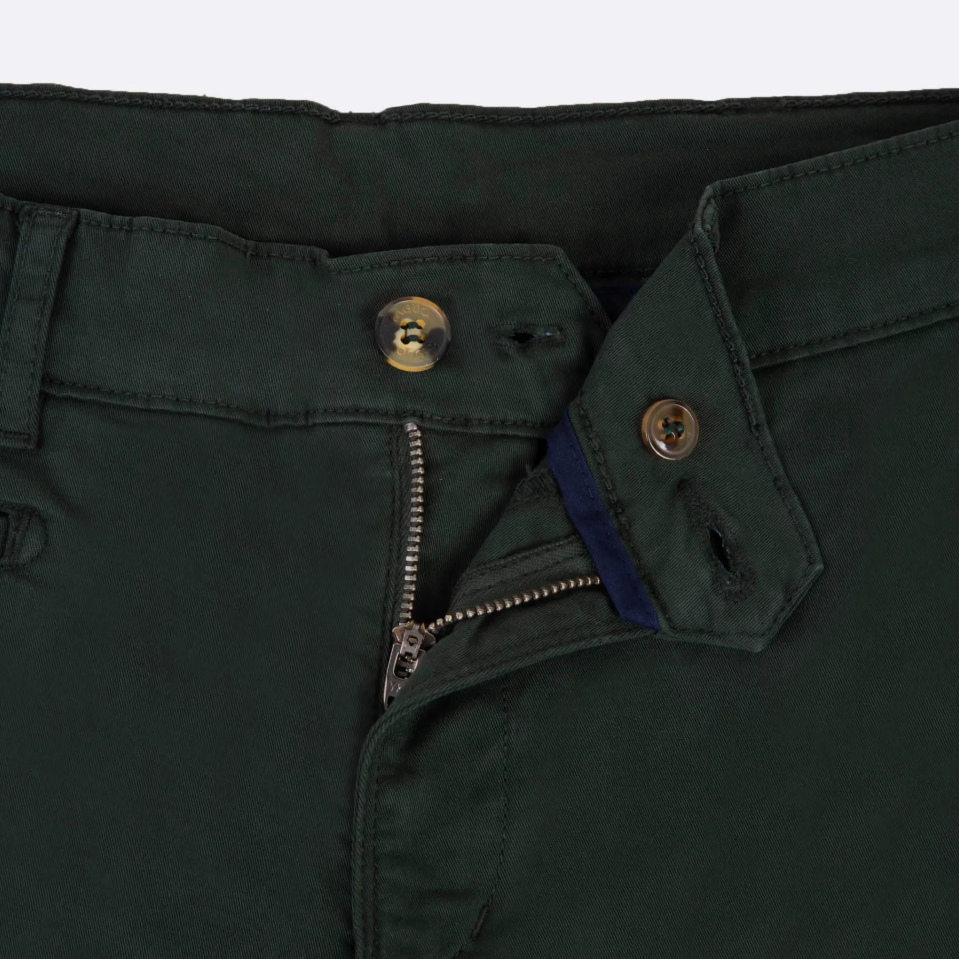 Pantalons & Chinos*FAGUO Chino Vert Fonce Coupe Ajustee