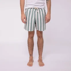 Maillots De Bain*FAGUO Maillot De Bain Ecru Raye Vert