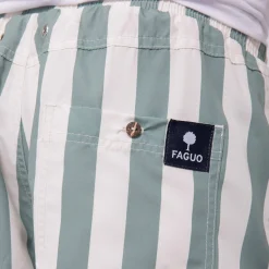 Maillots De Bain*FAGUO Maillot De Bain Ecru Raye Vert