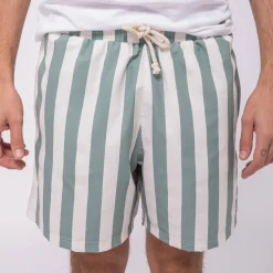 Maillots De Bain*FAGUO Maillot De Bain Ecru Raye Vert