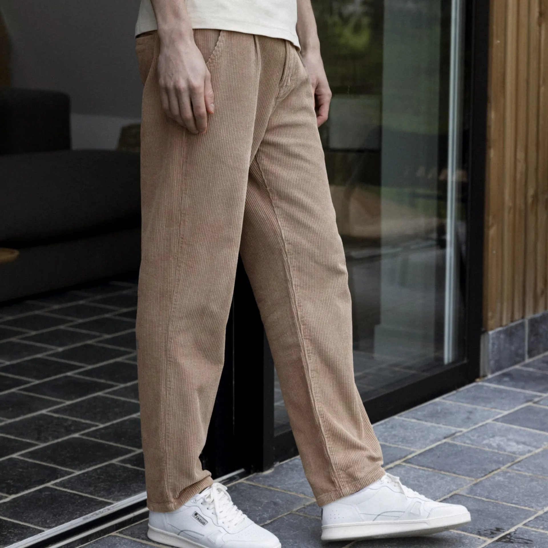 Pantalons & Chinos*FAGUO Pantalon Beige Coupe Fuselee