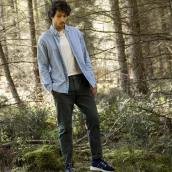 Pantalons & Chinos*FAGUO Pantalon Vert Fonce Coupe Fuselee