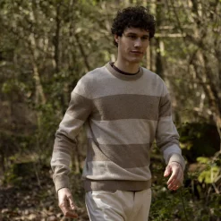 Pulls*FAGUO Pull A Rayures Beiges & Taupe