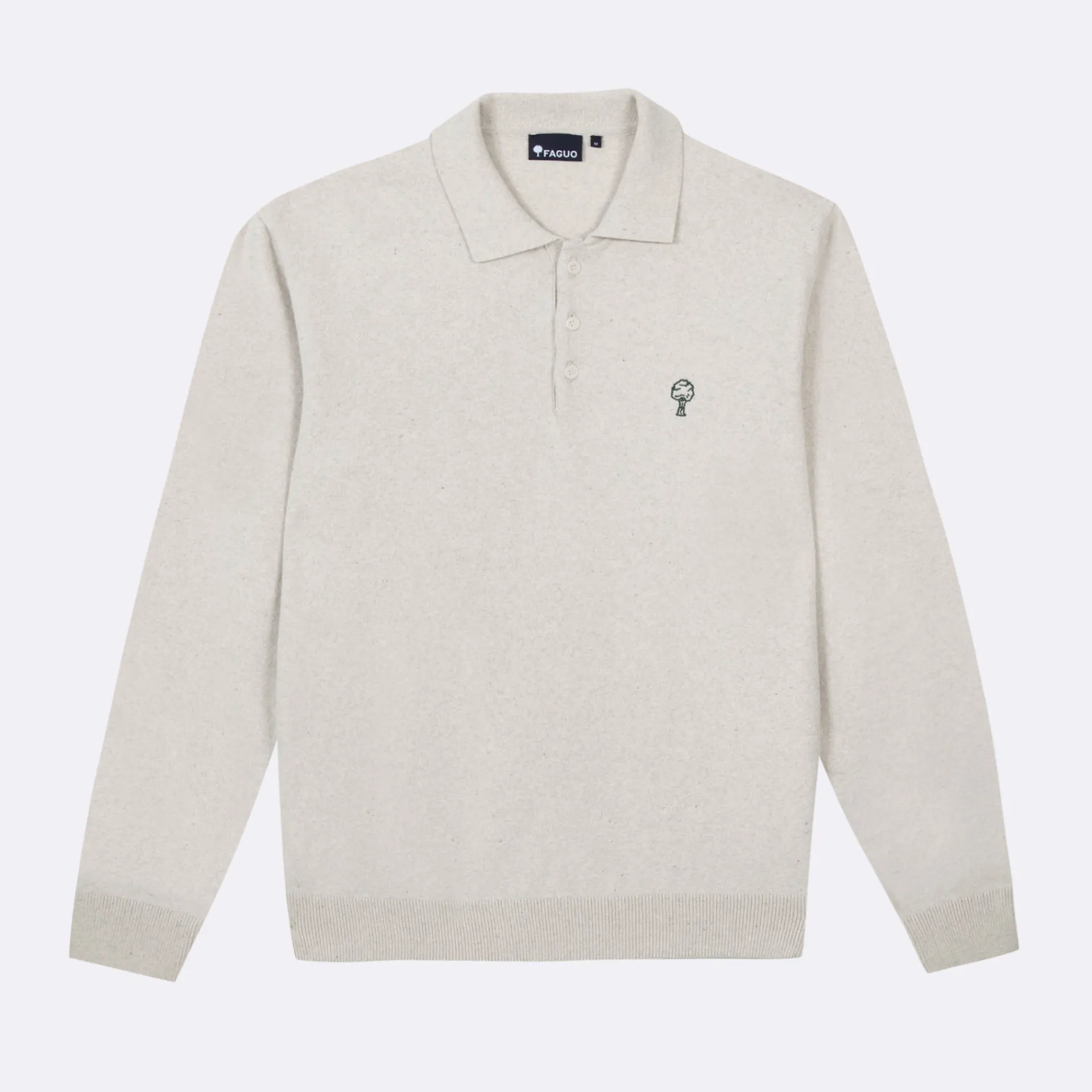 Pulls*FAGUO Pull Col Polo Beige Chine